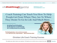 Tablet Screenshot of lifebreakthroughcoaching.com